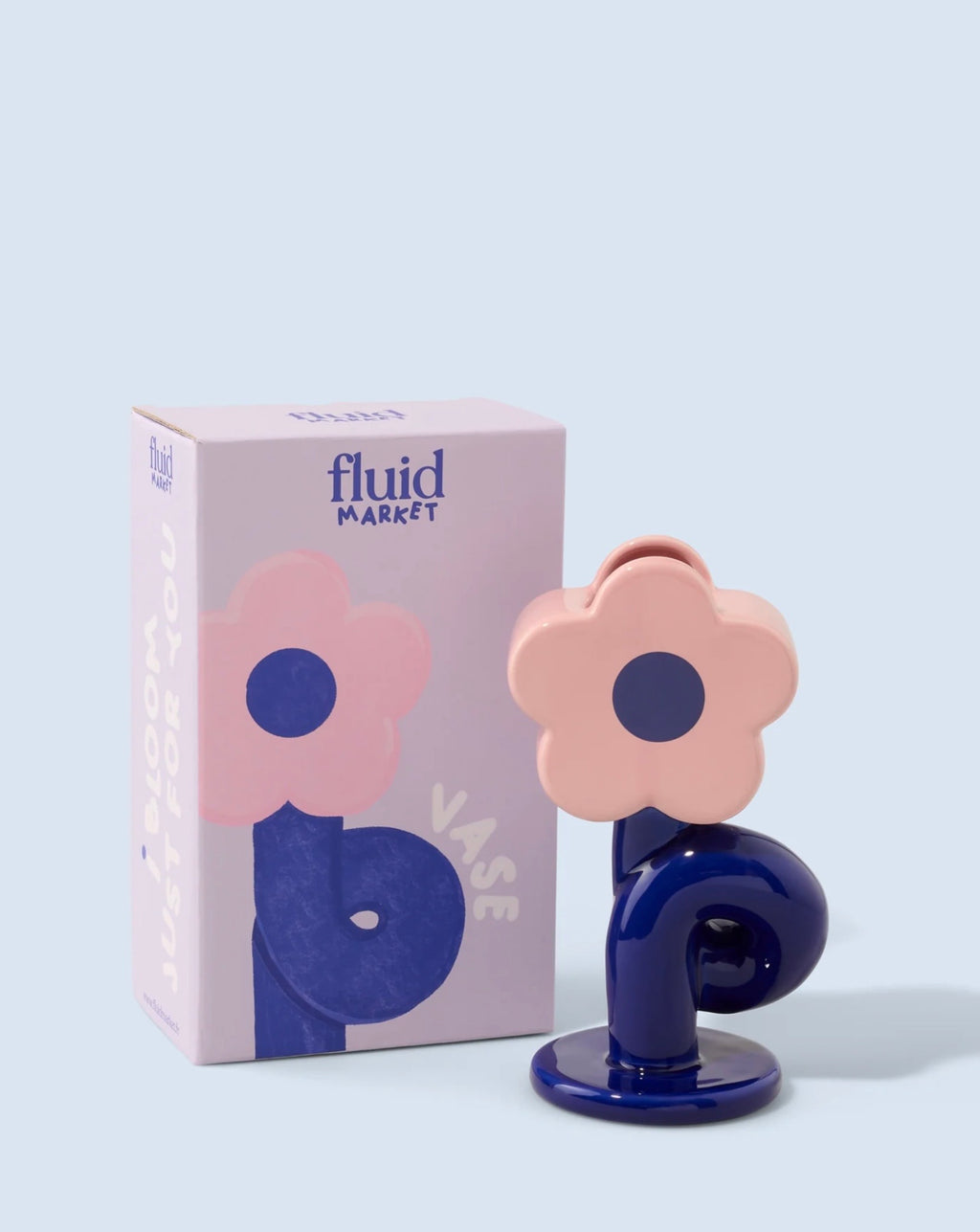 VASE FLEUR BLEUE FLUID MARKET