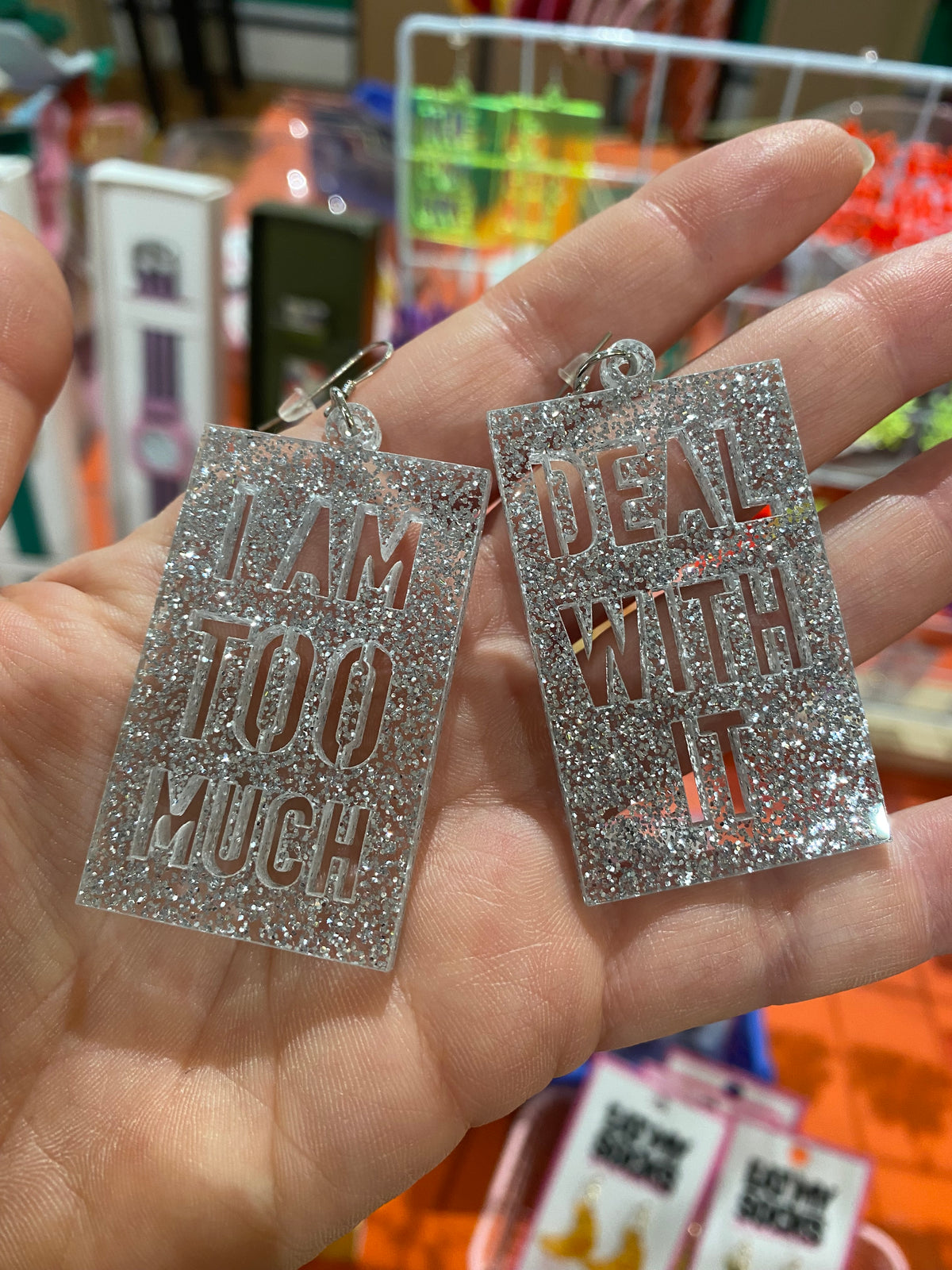 Boucles d’oreille I’m too much, deal with it !