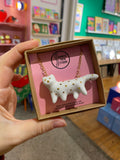 Collier chat dodu blanc ceramic