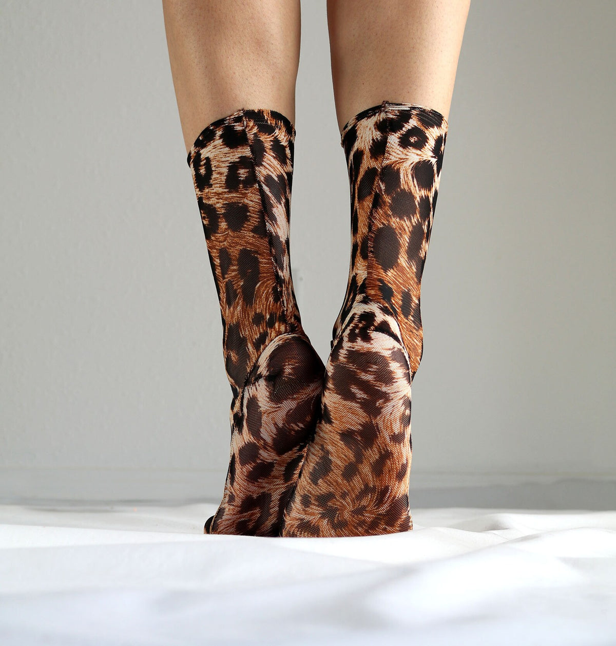 Chaussettes résille léopard