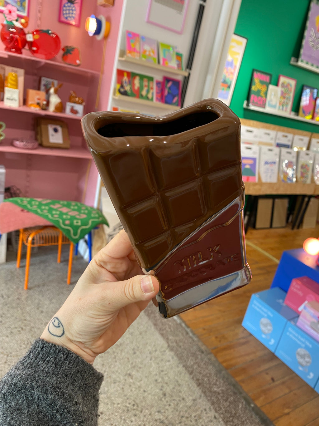 Vase tablette de chocolat aluminium