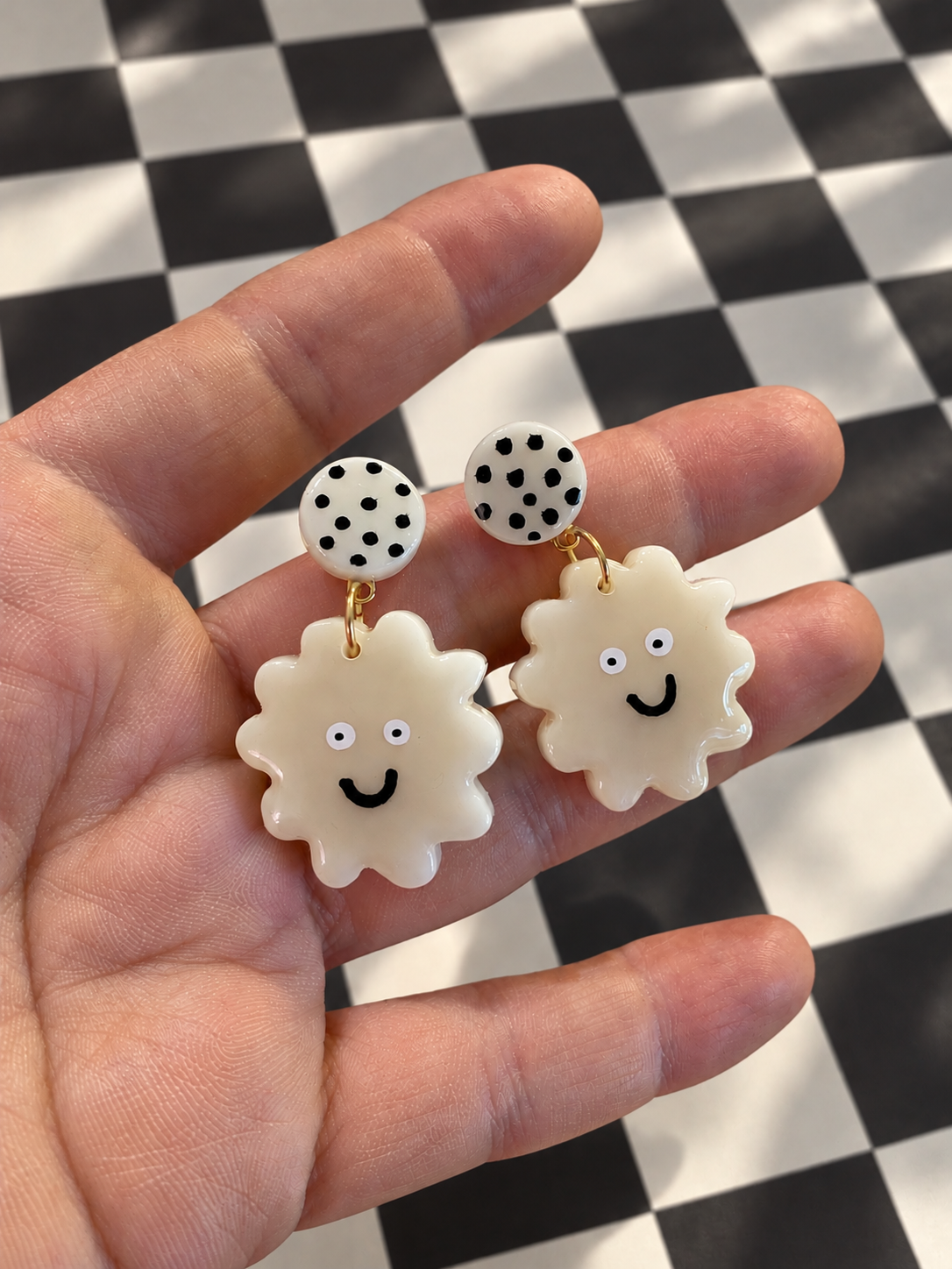 Boucles d’oreille smiley