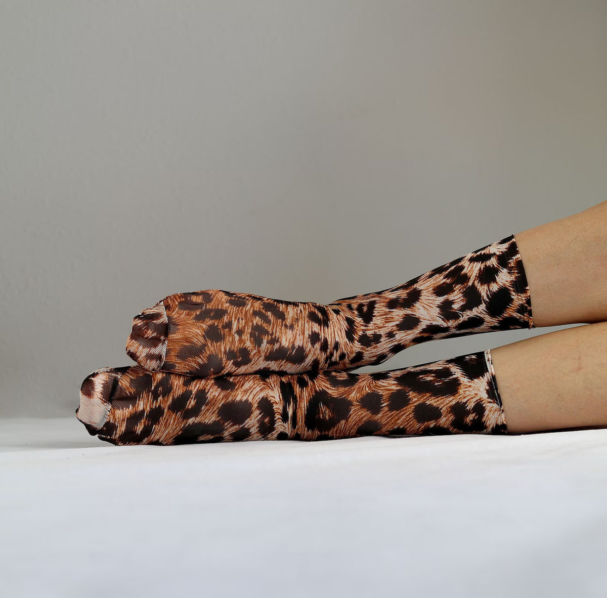 Chaussettes résille léopard