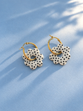 Boucles d’oreille fleur à pois