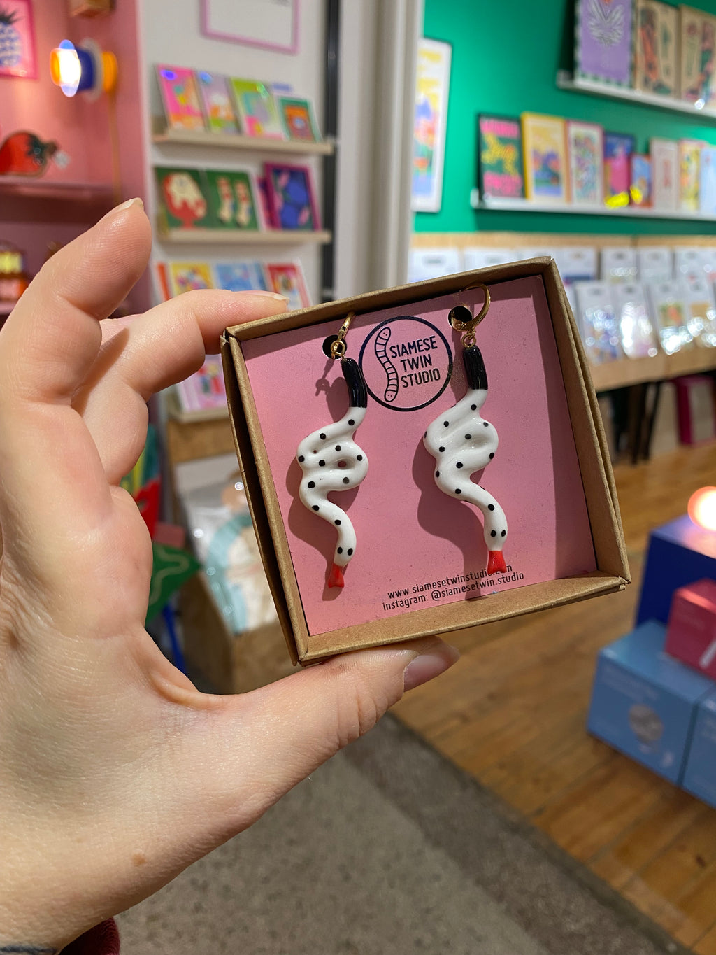 Boucles d’oreille serpent ceramic