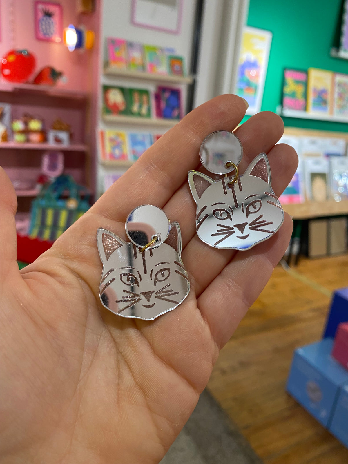 Boucles d’oreille miroir CHAT