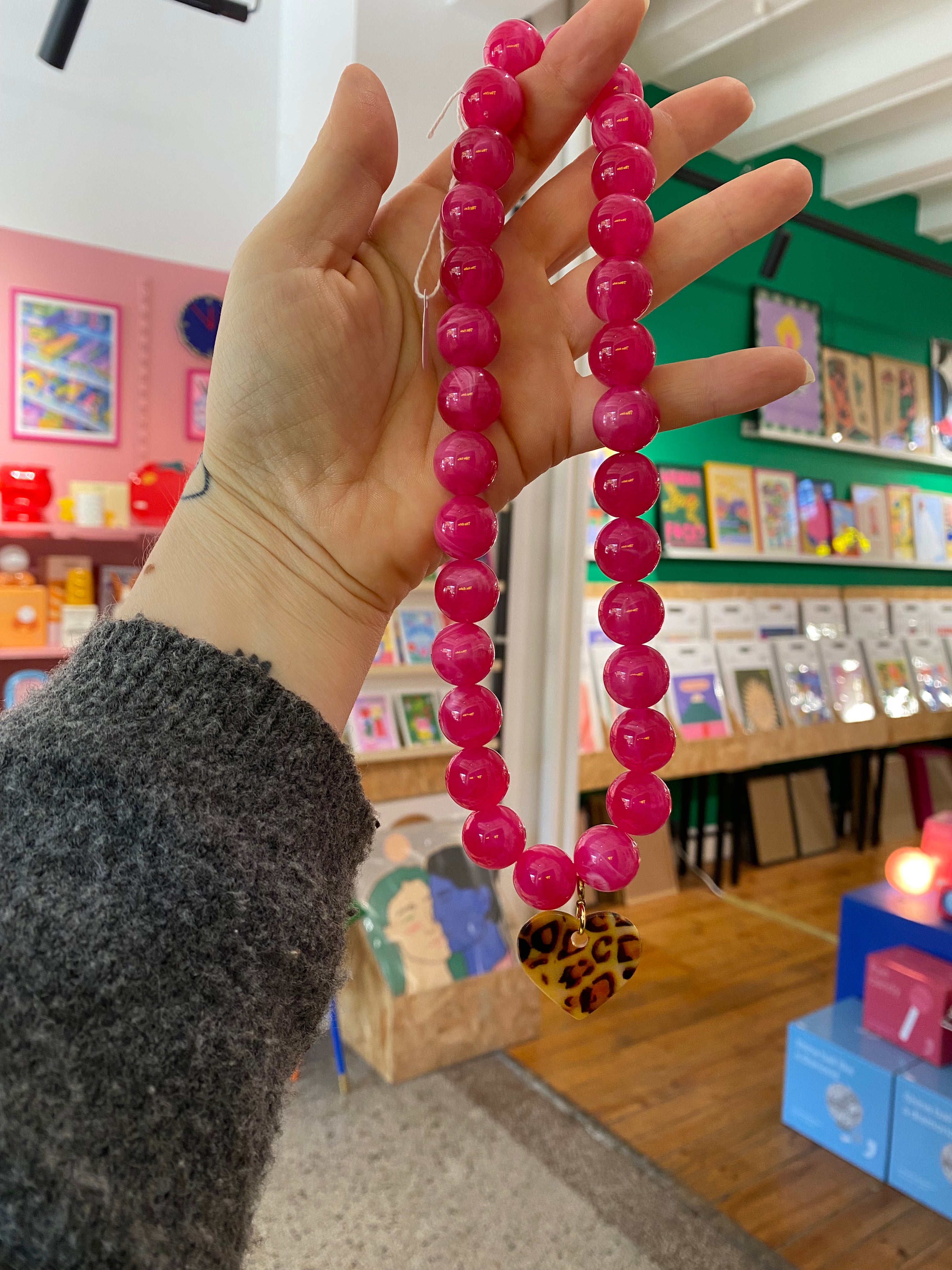 Collier PERLE ET COEUR XXL par Nomade bijoux