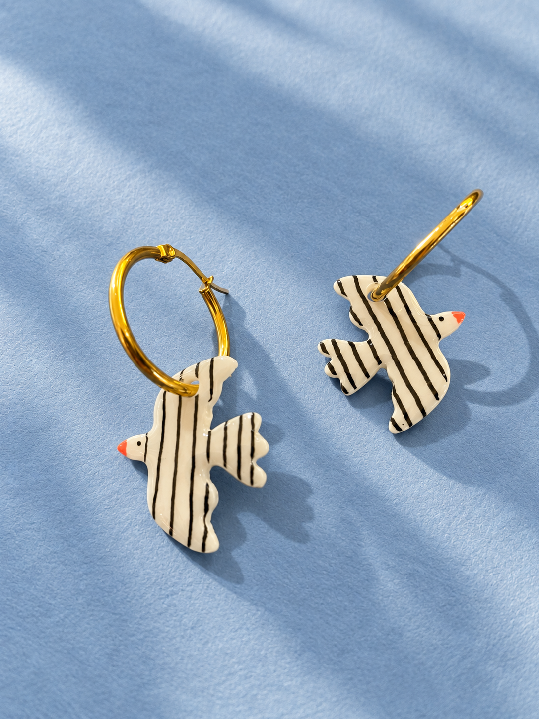 Boucles d’oreille birdy stripes