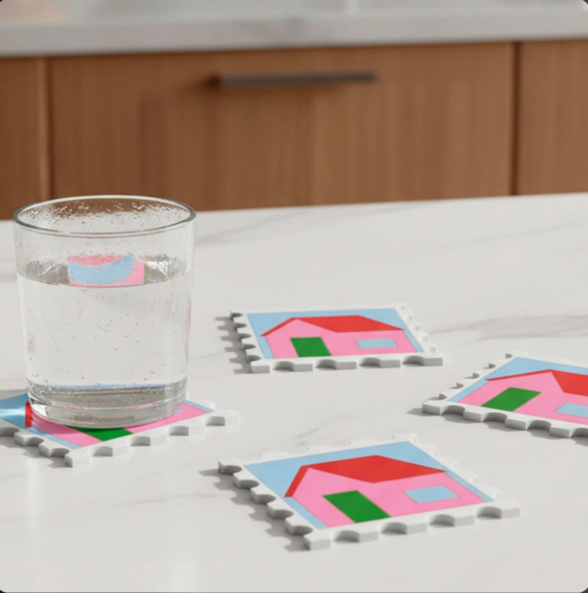 Dessous de verres en gomme HELIO FERRETTI