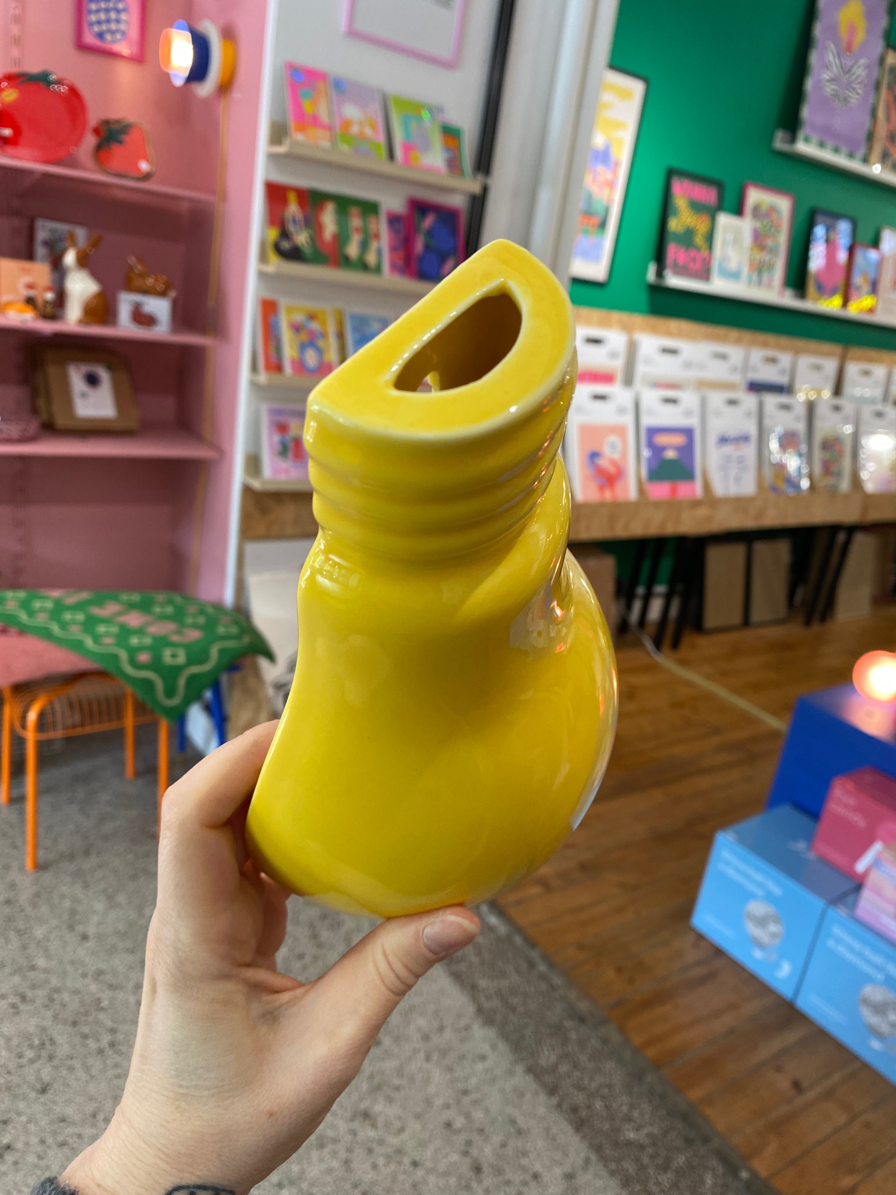 Vase ampoule jaune