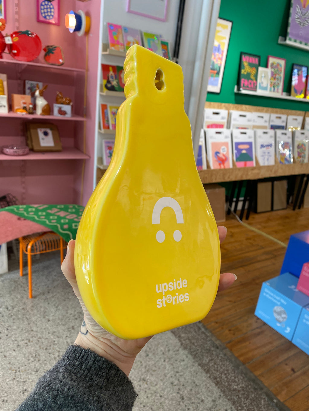 Vase ampoule jaune