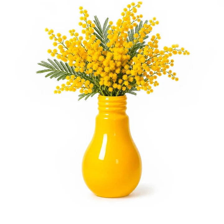 Vase ampoule jaune