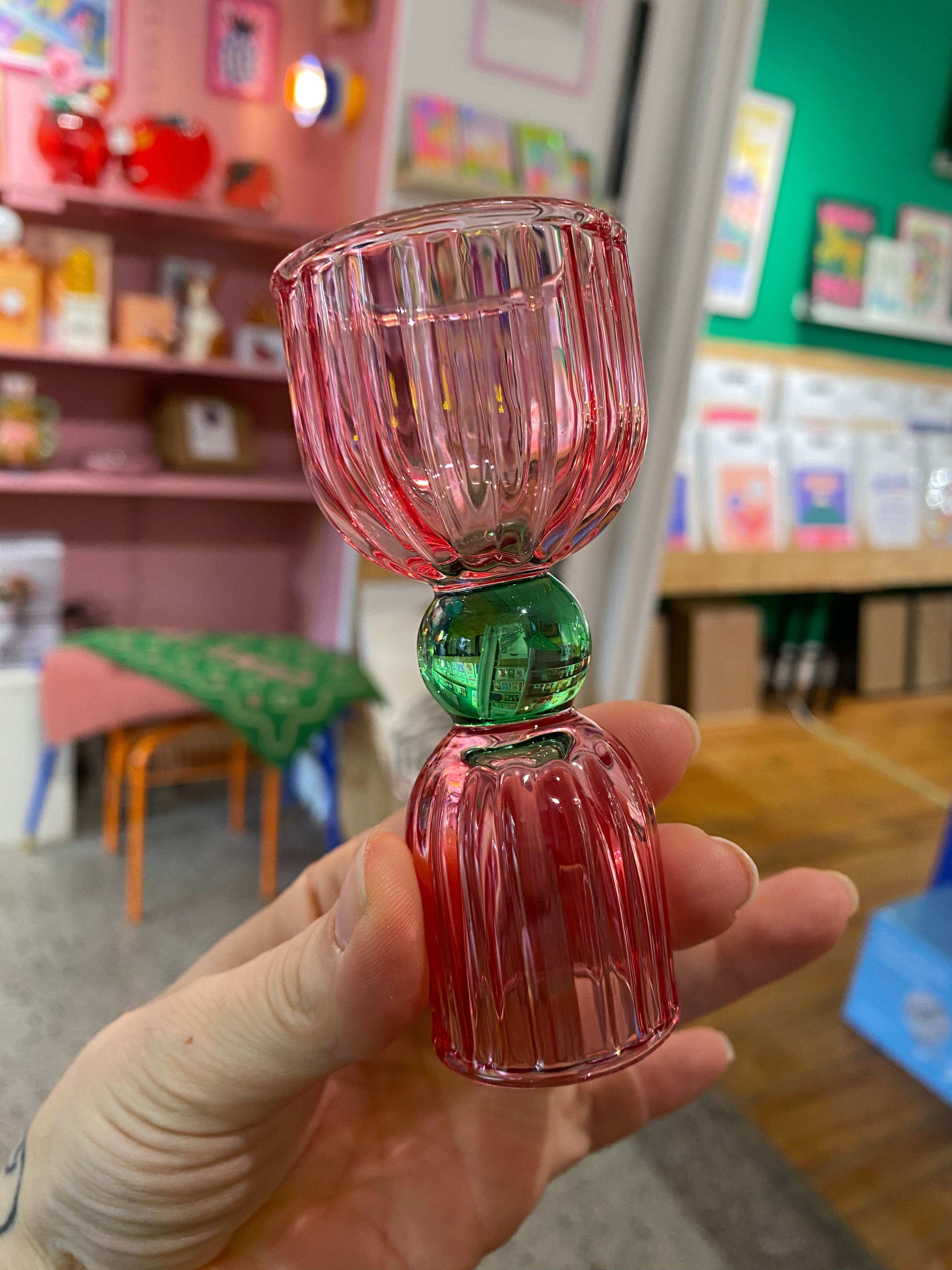 Verre à liqueur double dose