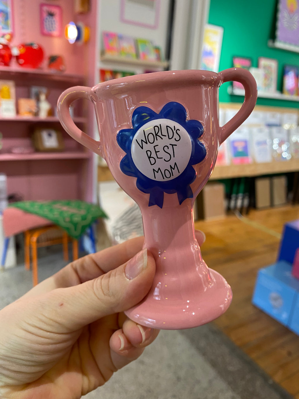 Mini Vase trophée worlds best mom