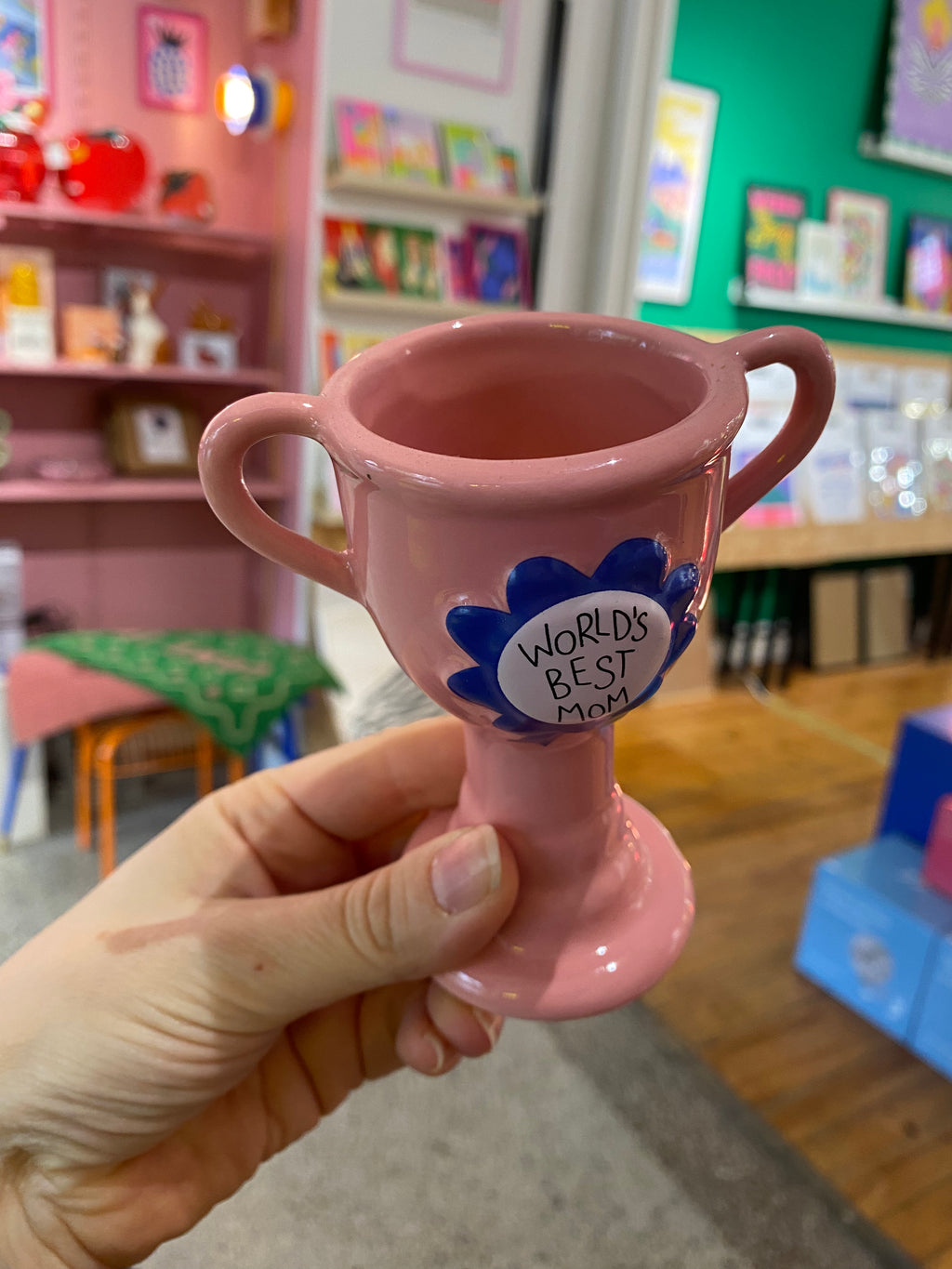 Mini Vase trophée worlds best mom
