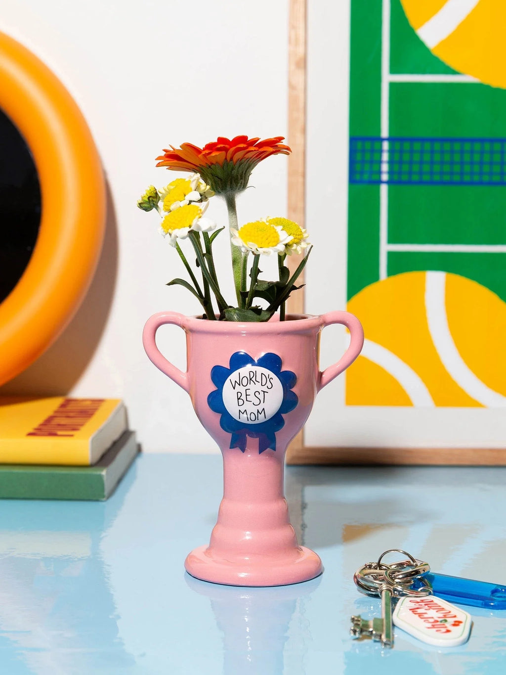 Mini Vase trophée worlds best mom