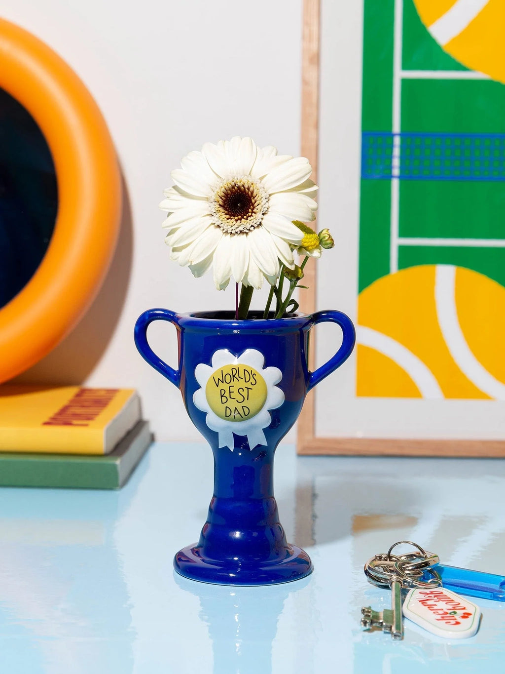 Mini Vase trophée worlds best dad