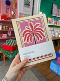 Carnet pink Palm trees