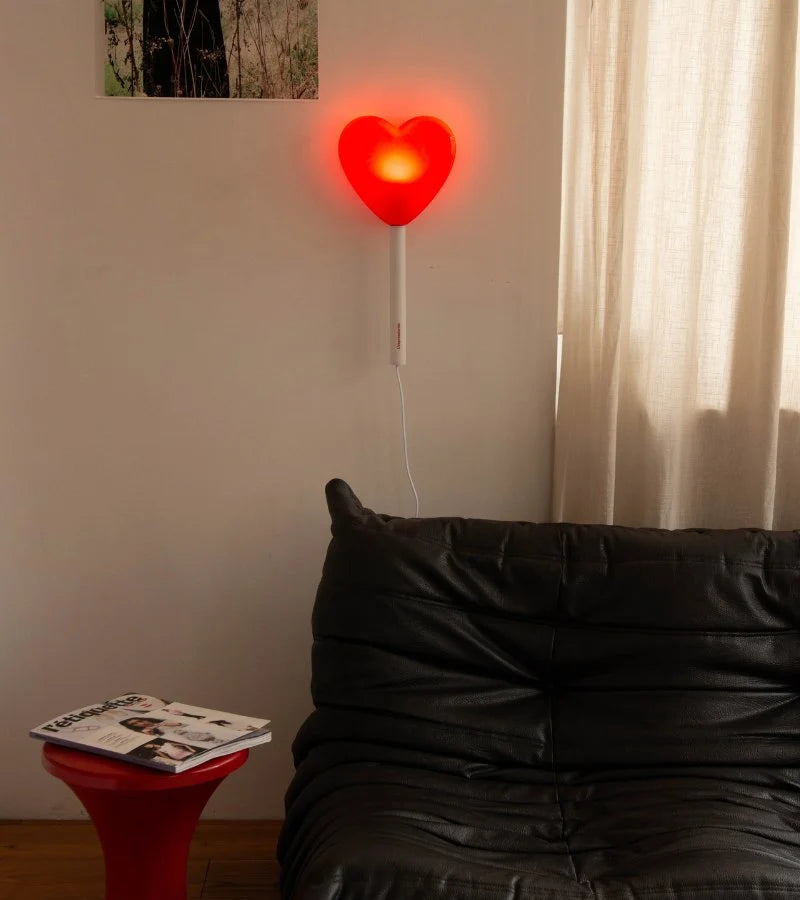 Lampe sucette cœur rouge L’EXPRESSIONNIST