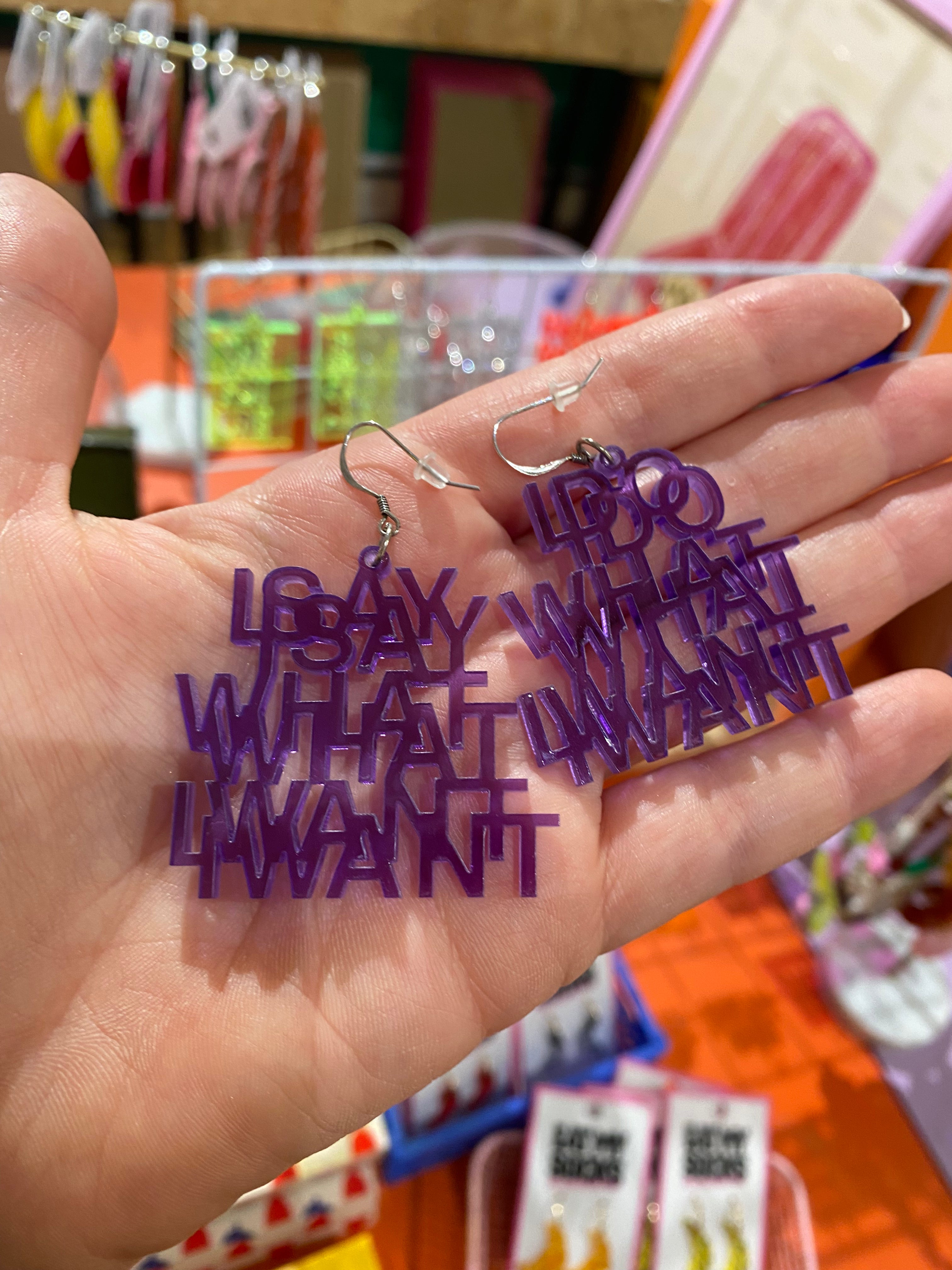Boucles d’oreille I DO WHAT I WANT I SAY WHAT I WANT