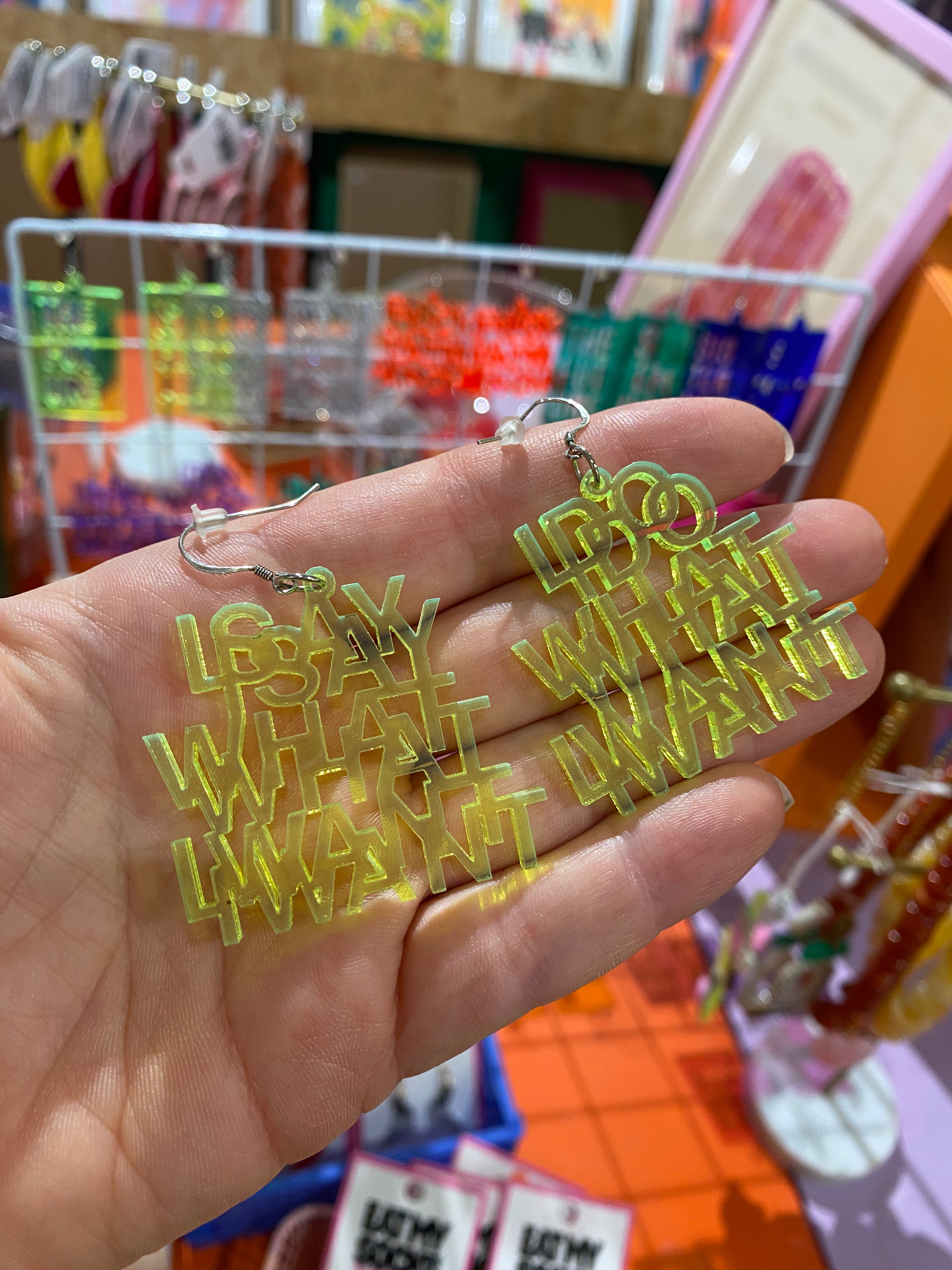Boucles d’oreille I DO WHAT I WANT I SAY WHAT I WANT