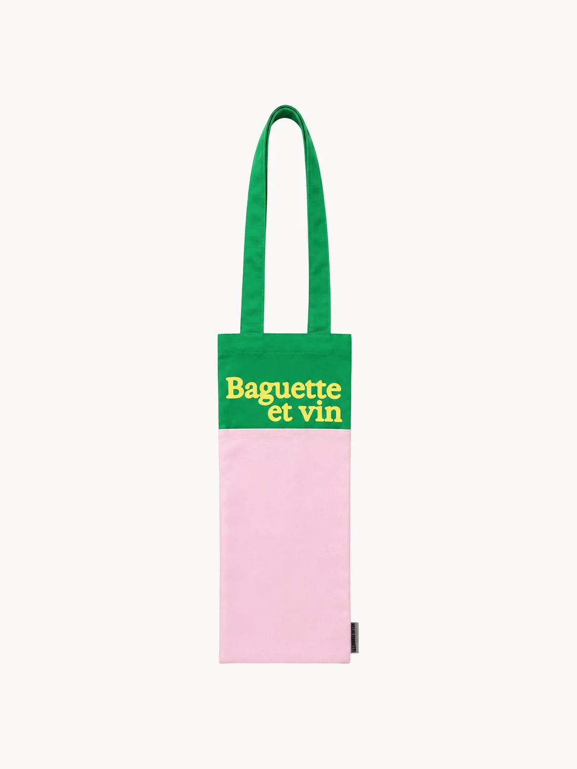 TOTEBAG baguette et vin rose & vert