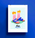 Affiche claquette chaussette