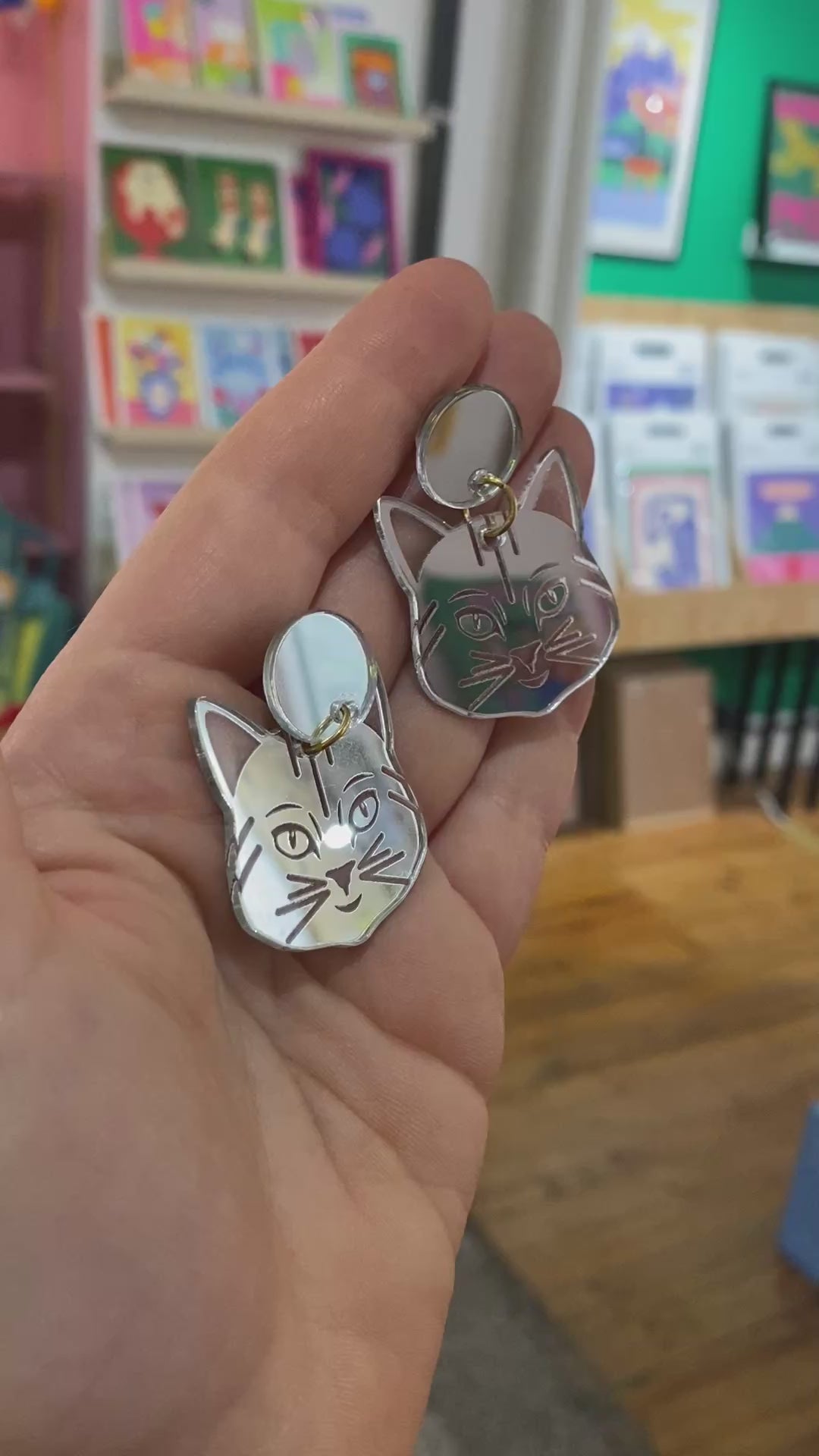 Boucles d’oreille miroir CHAT